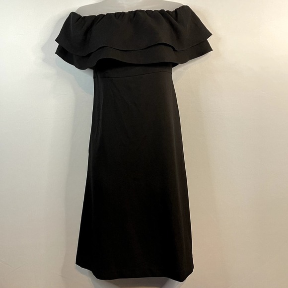 Banana Republic Dresses & Skirts - Banana Republic off the shoulder little black dress lbd | Midi Dress | Size 8